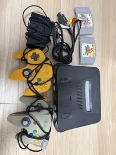 （動作確認済み）　NINTENDO64 本体 2コントローラー 2ゲーム