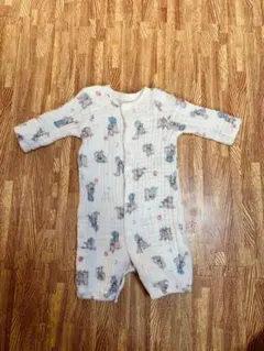 ダンボ柄　2way カバーオール　厚手ロンパース　綿100%　50～70cm