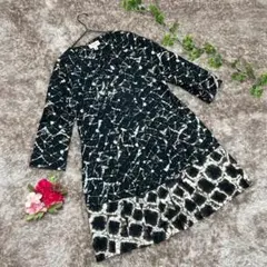 ❤️タクーン❤️THAKOON ひざ丈ワンピース【XS】総柄 大人 古着 訳ありのサムネイル