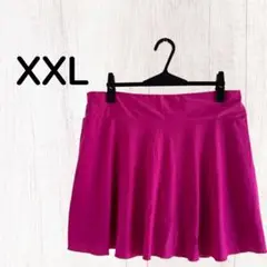 XXL フレアスカート ピンク ショート 鮮やか ミニスカート