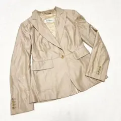 Maxmara マックスマーラ【M】テーラードジャケットベージュ 白タグ 羽織りのサムネイル
