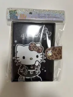 正規品 サンリオハローキティヒョウ柄ブラックシールバインダー シールシート10枚