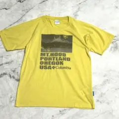 コロンビア Tシャツ 半袖 ロゴ マウントフッド グラフィック イエロー Sのサムネイル