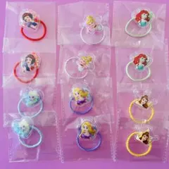 ディズニープリンセス　シャカシャカヘアゴム　セット