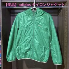 【美品】adidas ナイロンジャケット　フード付き アディダス　ジャンパー　M