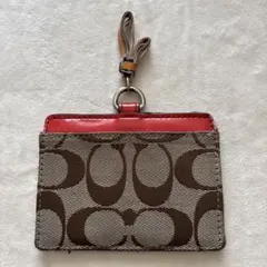 【こまる様専用】Coach パスケース・定期入れ ブラウン・レッド