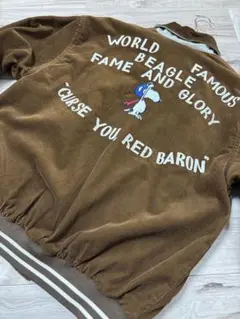 DENIMDUNGAREE×SNOOPY中綿キルティング刺繍コーデュロイブルゾン