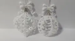 【美品】クリスマスリボンオーナメント 2個セット ②