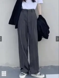 GRLセンタープレスストレートパンツ