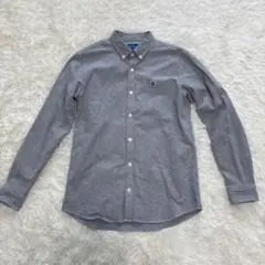 BEAMS ストレッチ オックスフォード ワンポイント ボタンダウンシャツ L