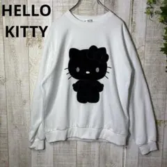 ハローキティ　サンリオ　トレーナー　スウェット　M ボア　ホワイト　ブラック