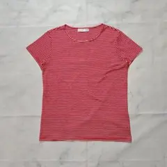 90s マサヒトウジ ボーダー 半袖 Tシャツ カットソー レッド 38