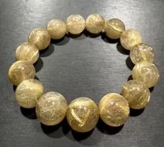 大玉 ゴールドルチル ブレスレット 14-14.5mm 内径17.2cm 金針