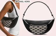【未使用】新品☆完売 マイケルコース HOLLIS ハーフムーンバッグ 斜め掛け