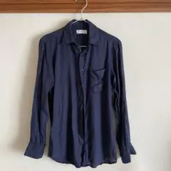 ユニクロ メンズ長袖シャツ　リネン100%