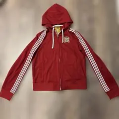 Abercrombie & Fitch ジップアップ ジャージ レッド L