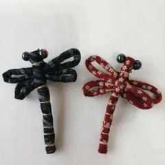 ハンドメイド　アクセサリー　ブローチ　小物　トンボ　2つ　②　敬老の日プレゼント