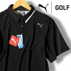 L 定価1.3万 プーマゴルフ ICELIVE 吸汗速乾 半袖 ポロシャツ 黒