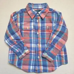 ポロラルフローレン ベビー チェック柄 長袖シャツ 18M 80cm
