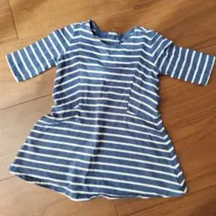 Navy ネイビーと白のストライプ ワンピース　GAP