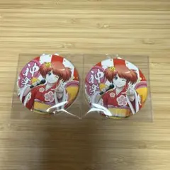 銀魂　缶バッジ　まねきねこ　神楽　カラオケ　セット