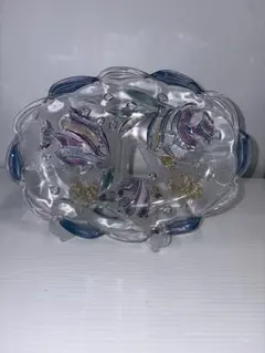 SOGAガラス（？）魚と葉と貝のデザイン ガラス皿