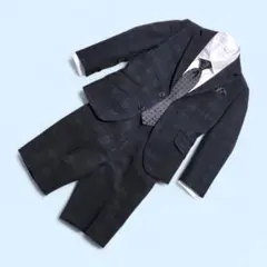 5点セット ワンダーファクトリー フォーマルスーツ キッズ 黒 110