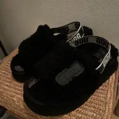 UGG ファーサンダル マルチカラー チェック柄 - メルカリ