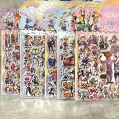 ズートピア ぷっくりシール ぷくぷくシール 5点セット 2枚綴り 計10枚