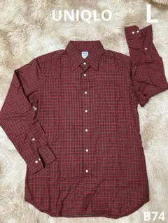 Fine Cloth Shirt 長袖シャツ Lサイズ 赤黒チェック Lサイズ