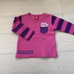 BABYDOLL ピンク王冠Tシャツ 90