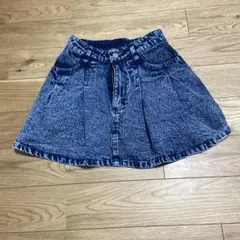 ケミカルウォッシュ デニム キュロットスカート