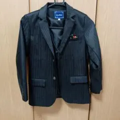 ブラックストライプスーツ ブレザー ベスト スラックス 150