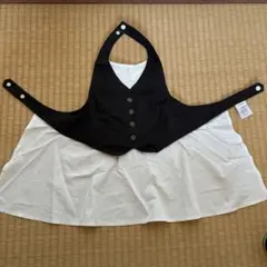 ［廃盤品・ほぼ未使用］マールマール、お食事エプロン、ギャルソン、ブラック