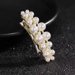 フォーマルヘアピン　パールヘアピン　正装髪飾り　パールバレッタ　和洋装バレッタ