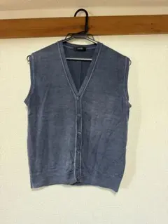 R&BLUES ダークブルー Vネック ベスト