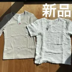 GU ベージュ Tシャツ Mサイズ + UNIQLO ホワイト Tシャツ M