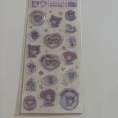 マイメロディ　クロミちゃん　メロクロシール すりがらす風シール