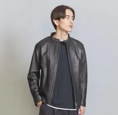 【美品】ユナイテッドアローズ　シングルライダースジャケット　Lサイズ