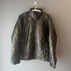 黒　キルティング　ジャケット アウター　スタンドカラー　メンズ　ブルゾン