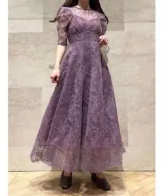 スナイデル　snidel パワーショルダーレースドレス
