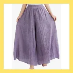 リネンパンツ ワイドパンツ レディース リネン パンツ ガウチョパンツ 夏