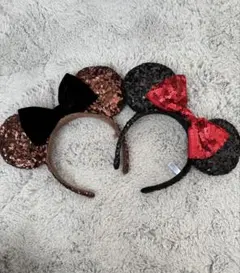 【美品／1回のみ使用】ディズニー ミニー カチューシャ 2点セット