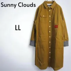 Sunny Clouds ワークシャツワンピース LL ファーマーズ フェリシモ