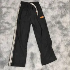 新品　サイドライン コーデュロイ風ストレートパンツ　秋　冬　ブラック　※8