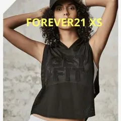 【週末セール】FOREVER21 フード付きタンクトップ XS ブラック