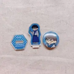 銀魂　ジロリ　志村新八　缶バッジ　ミニアクリルスタンド