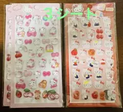 ハローキティ シール ３シート　ボンボンドロップシール　ぷくぷく　うるうるシール