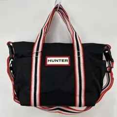 新品タグ付　ハンター　HUNTER 2WAY ショルダーバッグ 黒 トートバッグ