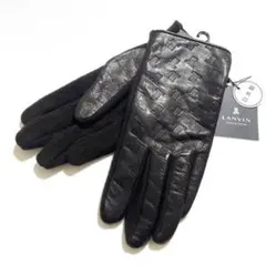 訳有り　新品　LANVIN collection　メンズ　革手袋　ブラウン